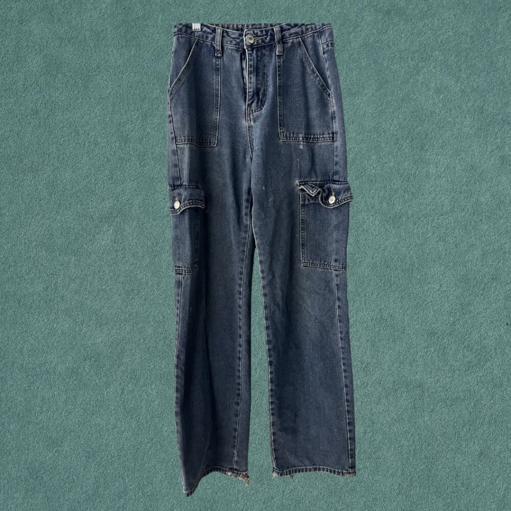 SHEIN Women's Size XS Denim Baggy Cargo Jeans